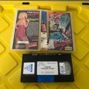 A Man Called Rage VHS Rare Sybil Danning Adventure Video CUT BOX FORMER RENTAL